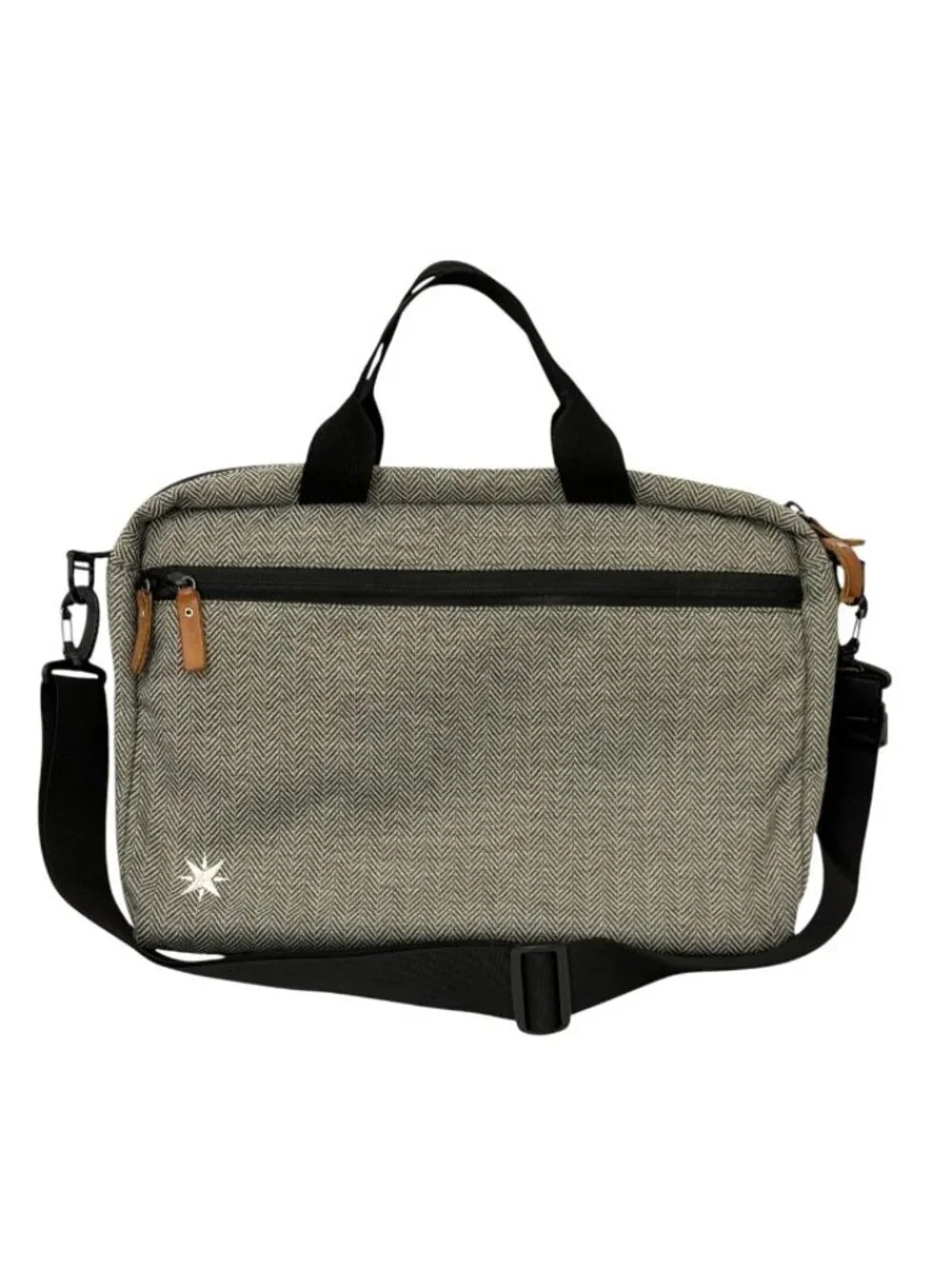 Rickshaw Laptop Messenger Bag Briefcase Houndstooth Removeable Inserts 15.5 x 10
